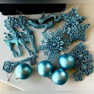Beautiful Sparkling Blue Ornaments